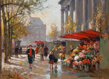 愛德華 科爾特斯 Flower Seller at the Madeleine